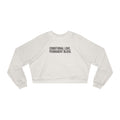 CONDITIONAL LOVE. PERMANENT BLOCK. Cropped Fleece Pullover