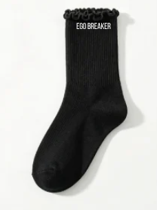 EGO BREAKER Horizontal Ruffle Sock// White EGO BREAKER Horizontal Ruffle Sock// Black SWEET KARMA Horizontal Ruffle Sock//Pink