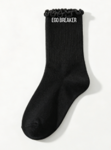 EGO BREAKER Horizontal Ruffle Sock// White EGO BREAKER Horizontal Ruffle Sock// Black SWEET KARMA Horizontal Ruffle Sock//Pink